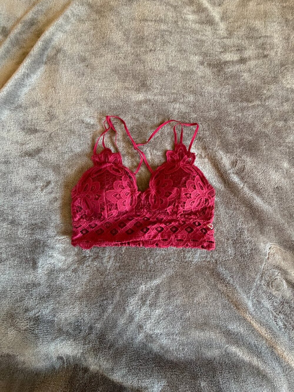 NWOT Anemone Bralette Burgandy Size Large L